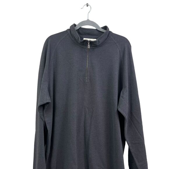 Joseph Abboud Quater Zip Sweater Mock Collar Sleeve Pocket Gray Men‎ Sz XL - Picture 2 of 6